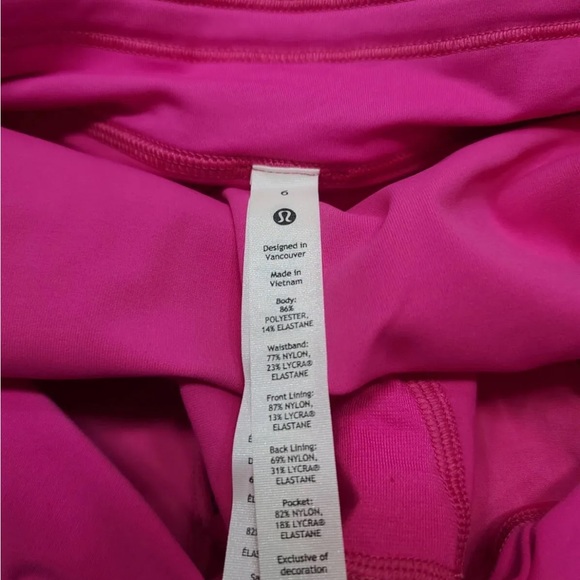Lululemon Pace Rival Skirt MR Long 3.5” Liner Sonic Pink Size 6 Womens NEW - Picture 5 of 8